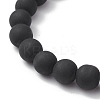 2Pcs 2 Style Synthetic Hematite & Glass Round Beaded Stretch Bracelets Set BJEW-JB10050-03-5