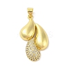 Rack Plating Brass Clear Cubic Zirconia Pendants KK-S380-19G-1