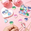 20Pcs 5 Colors Rack Plating Alloy Enamel Pendants ENAM-CJ0006-63-4