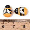 Natural Wood Spray Painted Self-adhesive Cabochons WOOD-N018-02-4