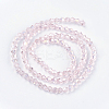 Transparent Electroplate Glass Beads Strands LS-EGLA-A039-T3mm-B26-2