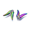 Rack Plating Rainbow Color Alloy Charms PALLOY-S180-326-3