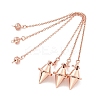 Brass Cable Chain Pointed Dowsing Pendulums HJEW-D004-04RG-1