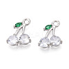 Brass Micro Pave Cubic Zirconia Pendants KK-T074-70P-01-1
