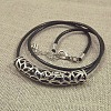 Jewelry Miao Yin Cang Yin Rose Hollow Bend Black Leather Rope Little Fish Lotus Female Short Necklace IZ4680-3-1