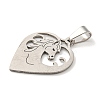 Non-Tarnish 304 Stainless Steel Pendants STAS-H184-07P-2