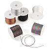 6 Rolls 6 Colors 6-Ply Polyester Metallic Thread OCOR-TA0003-11A-3