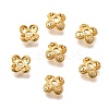 Brass Micro Pave Clear Cubic Zirconia Bead Caps KK-G600-20G-1
