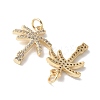 Brass Micro Pave Clear Cubic Zirconia Pendants LS-KK-Q031-14G-2