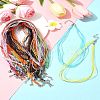 36Pcs 9 Colors Waxed Cord and Organza Ribbon Necklace Making NCOR-FS0001-03-10