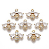 Brass Micro Pave Cubic Zirconia Charms KK-S354-144-NF-2