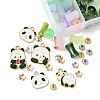 DIY Bamboo & Panda Acrylic & Alloy Enamel Bracelets Jewelry Making Kits DIY-FS0007-48-5