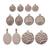 12Pcs 6 Style 304 Stainless Steel Pendants STAS-SZ0001-44P-1