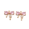 Brass Micro Pave Cubic Zirconia Pendants KK-B125-25G-1