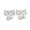Brass Micro Pave Cubic Zirconia Charms KK-C155-07S-1