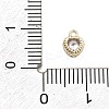 Brass Micro Pave Cubic Zirconia Pendants KK-M306-05G-02-3