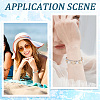 8Pcs Turtle & Starfish Synthetic Turquoise Beaded Stretch Bracelet BJEW-SC0001-46-4