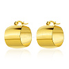 European Style Heart Stud Earrings Gold Plated 304 Stainless Steel Women's Jewelry YA6895-5-1