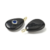 Natural Obsidian Pendants G-H318-04G-01-2