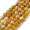 Natural Striped Agate/Banded Agate Beads Strands G-A246-12mm-15-5