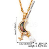 Chic Brass Crystal Rhinestone Moon Star Pendant Necklaces LS-QW2604-2-2