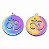 Ion Plating(IP) 201 Stainless Steel Pendants LS-X-STAS-R114-004-2