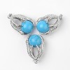 Eagle Claw Alloy Synthetic Turquoise Pendants G-L455-A16-1
