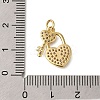 Rack Plating Brass Micro Pave Cubic Zirconia Pendants ZIRC-F142-12B-G-3