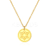 Stylish 304 Stainless Steel Star of David Pendant Necklace for Women's Daily Wear LS-NW9851-1-2