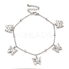 Non-Tarnish 304 Stainless Steel Charm Bracelets for Women BJEW-P334-13A-P-1