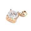 Brass Micro Pave Cubic Zirconia Pendants KK-E795-29KCG-04-2