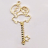 Alloy Open Back Bezel Big Pendants PALLOY-CJC0004-07G-09-1
