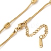 304 Stainless Steel Oval Snake Chain Necklaces NJEW-H046-03G-3