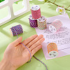 6 Rolls 6 Colors 4-Ply Polycotton Cord with Metallic Thread OCOR-TA0002-16-7