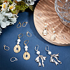 44Pcs 2 Color Brass Leverback Earring Findings KK-CN0003-05-4