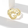 Brass Open Cuff Rings for Women RJEW-K289-01G-G-3