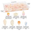 120Pcs 8 Styles Autumn Theme Two-Tone Transparent Glass Charms GLAA-FS0002-56-4