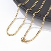 Ion Plating(IP) 304 Stainless Steel Figaro Chain Necklaces LS-STAS-K168-01G-4