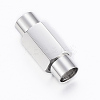 Tarnish Resistant Smooth 304 Stainless Steel Magnetic Clasps with Glue-in Ends STAS-H402-63P-6mm-1