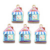 Rack Plating Alloy Enamel Pendants ENAM-T011-159A-1