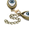Retro Eye Alloy & Resin Link Bracelets for Women LS-BJEW-G705-01AB-3