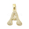 Brass Micro Pave Cubic Zirconia Pendants ZIRC-C012-01G-01-1