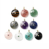 Natural Mixed Gemstone Faceted Pendants G-A287-02G-1