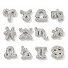 Twelve Constellations Brass Micro Pave Clear Cubic Zirconia Pendants KK-G548-21P-1