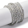 Transparent Electroplate Glass Beads Strands EGLA-H107-01A-B02-1