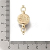 Brass Micro Pave Clear Cubic Zirconia Magnetic Clasps KK-H480-44G-3