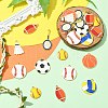 40Pcs 8 Styles Sports Ball Alloy Enamel Pendants ENAM-CJ0006-82-5