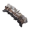 3Pcs Natural Smoky Quartz & Natural Obsidian & Natural Labradorite Chip Beaded Stretch Bracelet Sets BJEW-JB10860-3