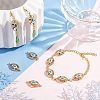 10Pcs Brass Colorful Cubic Zirconia Connector Charms FIND-HY0001-23-4