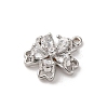 Brass Micro Pave Cubic Zirconia Charms KK-D371-04B-P-2
